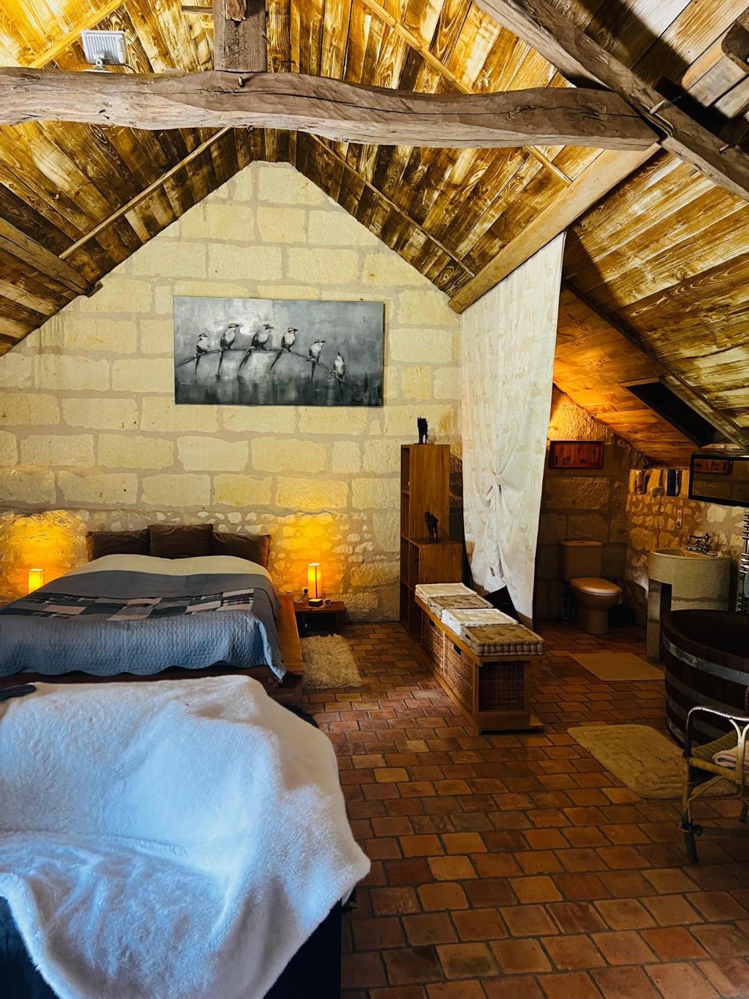 Allonnes  Chateau De La Thibaudiere - Chambre Du Tonneau מראה חיצוני תמונה